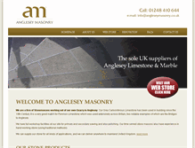 Tablet Screenshot of angleseymasonry.co.uk